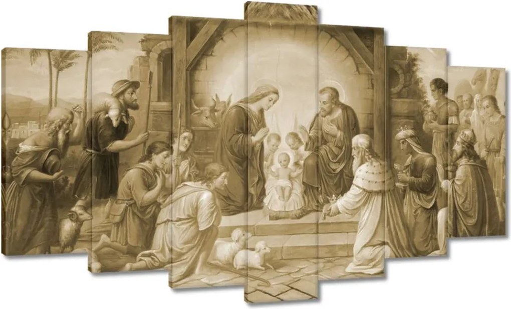 Vászonkép 140x80 Szépia színű jászol