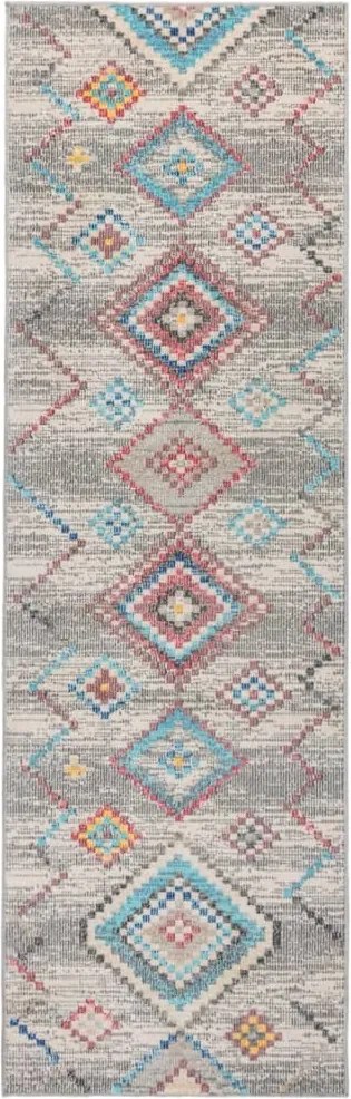 vidaXL ARBIZU többszínű vintage stílusú bel-/kültéri szőnyeg 80x250 cm