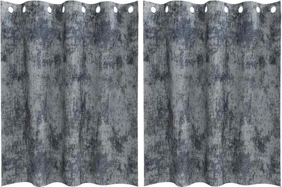 vidaXL Bársonyfüggönyök 2 pcs Ezüst Szürke 140 x 140 cm Bársony