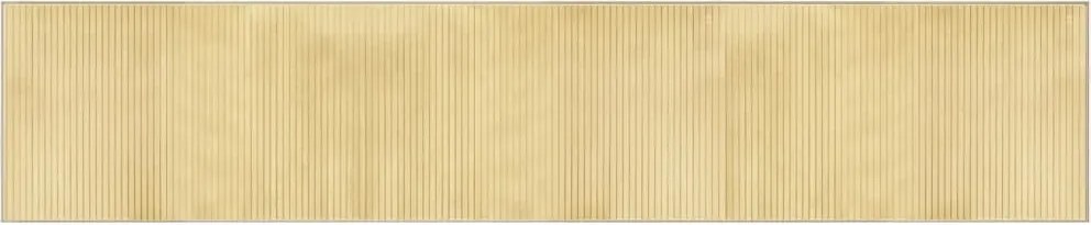 vidaXL négyszögletű világos természetes bambusz szőnyeg 60 x 300 cm