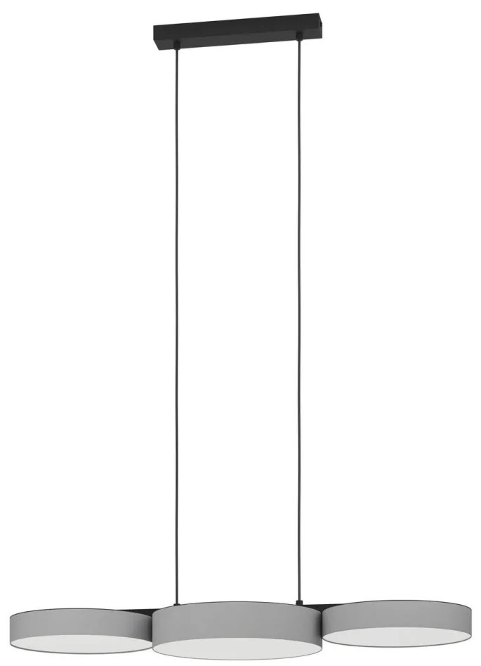 Eglo 900856 - LED RGBW Dimmelhető csillár zsinóron BARBANO-Z 3xLED/7,5W/230V szürke