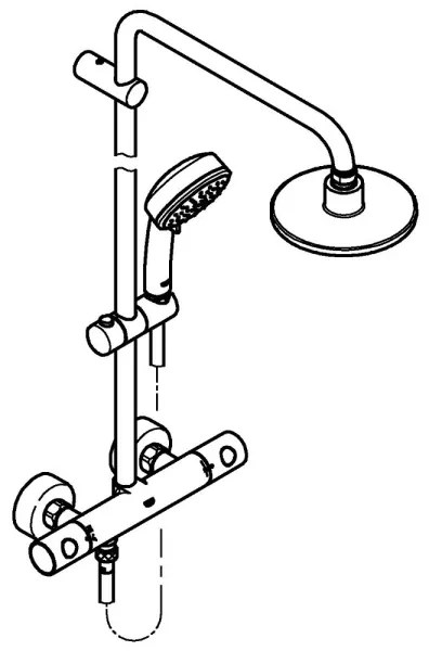 GROHE 27922000 - TEMPESTA COSMOPOLITAN 160 mm fényes króm zuhanyrendszer