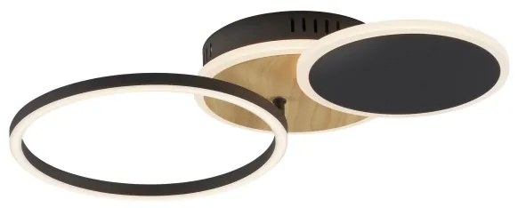 Leuchten Direkt 14116-78 -LED Mennyezeti lámpa SEVENT LED/25,5W/230V fekete/barna