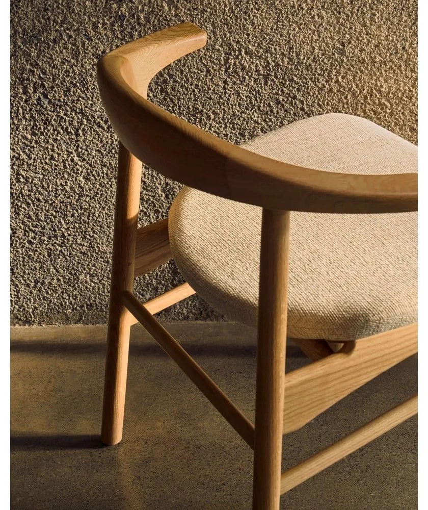 Bézs-natúr színű étkezőszék Timons – Kave Home