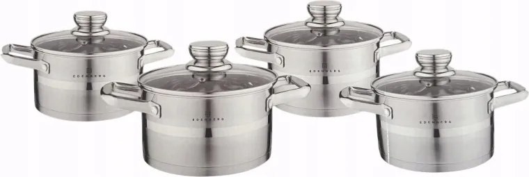 Rozsdamentes Acél Edénykészlet Edenberg 1.9l, 2.6l, 3.6l, 6.1l