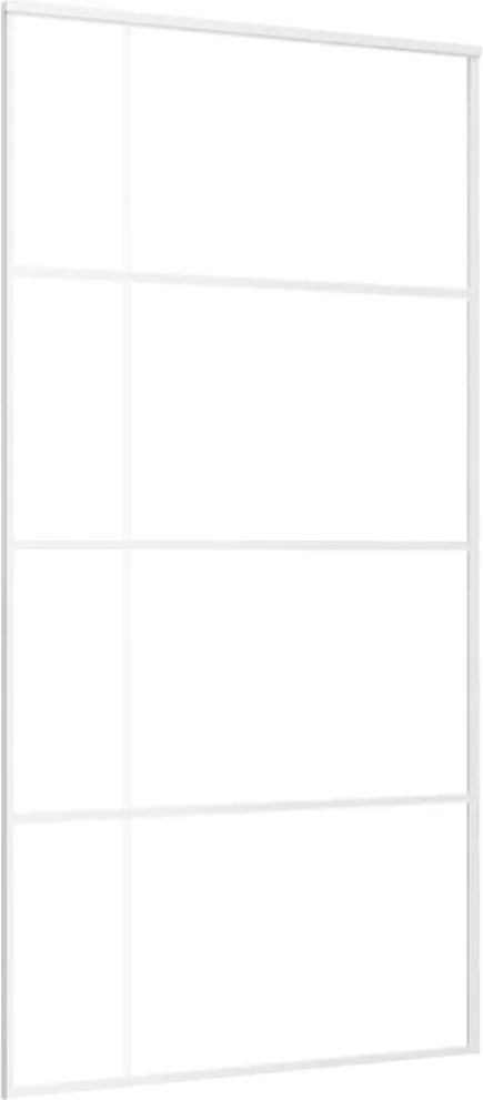 vidaXL fehér ESG üveg és alumínium tolóajtó 102,5x205 cm