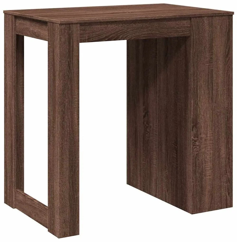 barna tölgy színű szerelt fa bárasztal 102 x 70 x 103,5 cm