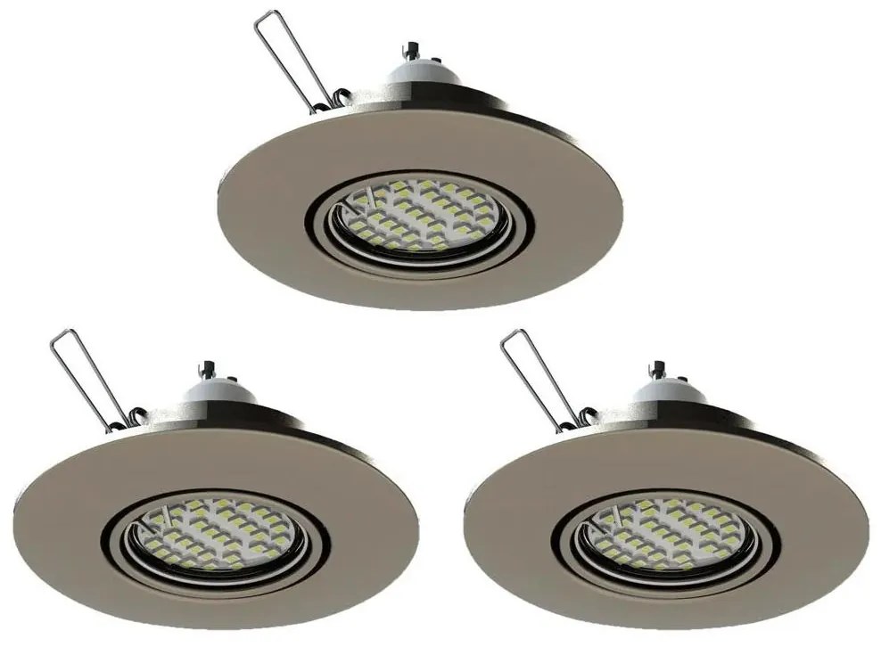Eglo 78705 - KÉSZLET 3x LED Beépíthető lámpa PENETO 1xGU10/3,3W/230V króm