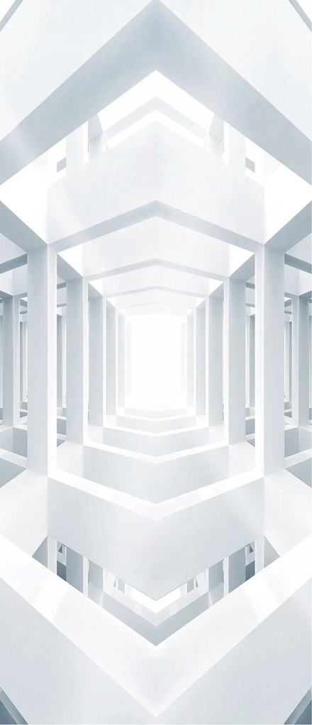 Fotótapéta Szimmetria Absztrakt Minimalizmus Fehér Perspektíva 91x211 +ragasztó
