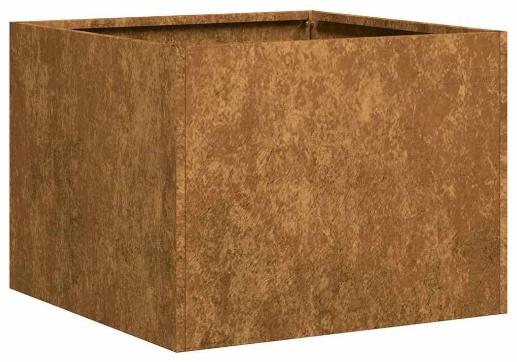 ültető rozsdás 40x40x30 cm időjárásálló acélból