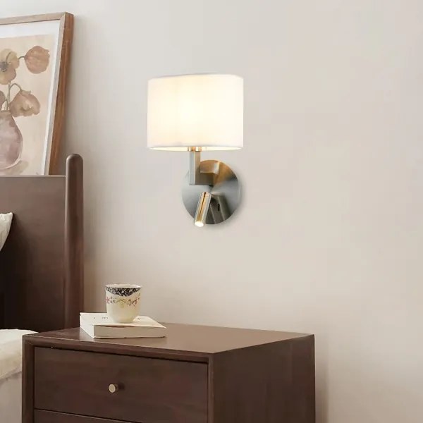 Brilagi - LED Fali lámpa DAYA 1xE14/40W/230V + LED/3W fehér/matt króm