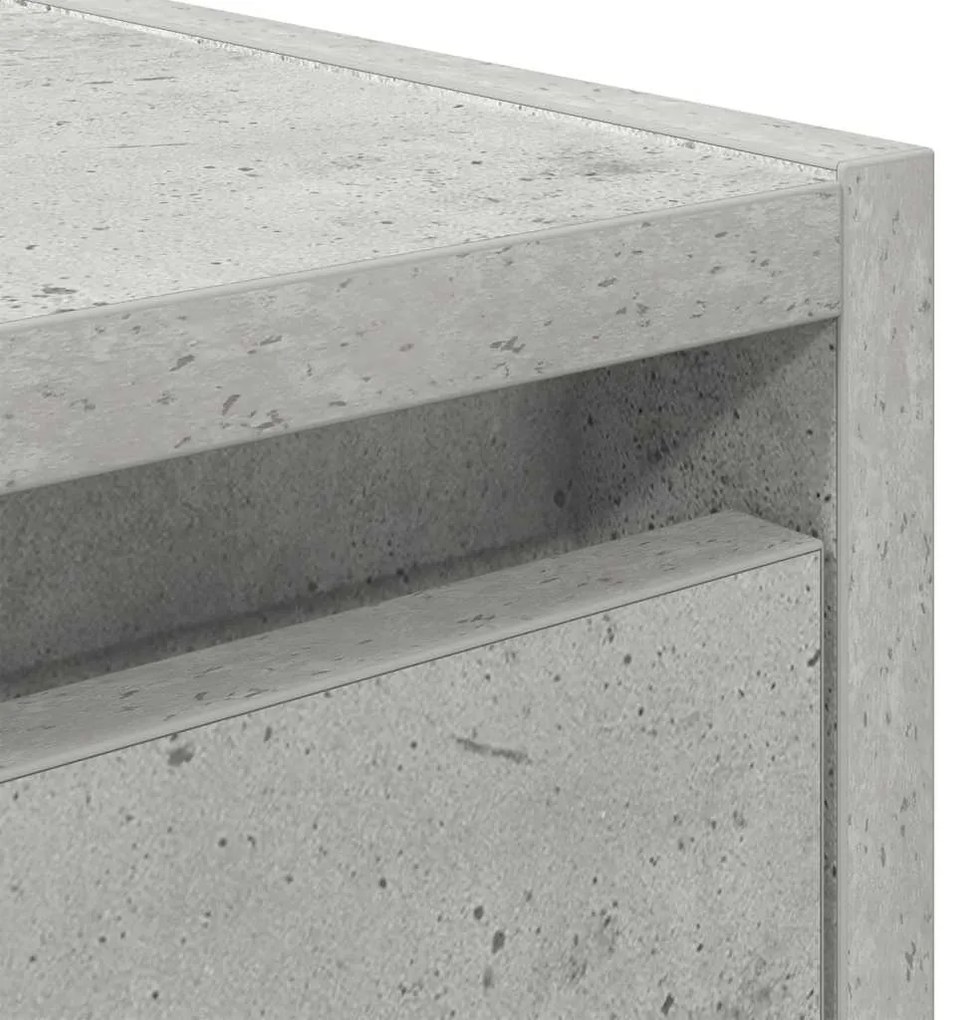 2 db betonszürke falra szerelhető éjjeliszekrény 38x34x40 cm