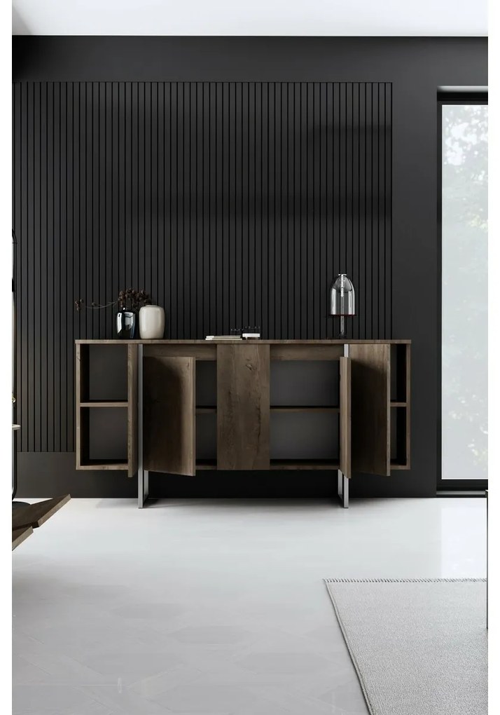 Luxe Walnut and Silver szekrény