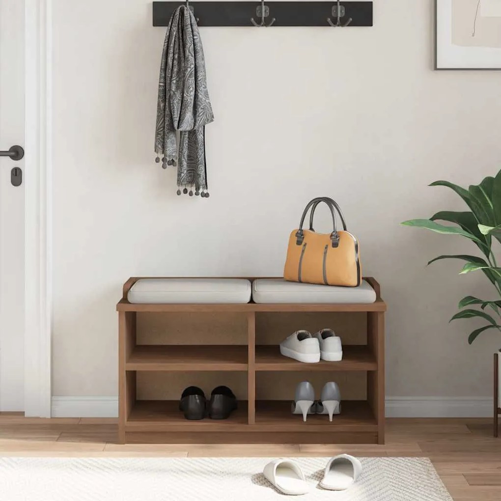SANDNES tömör fenyőfa előszobapad 87x40x50 cm