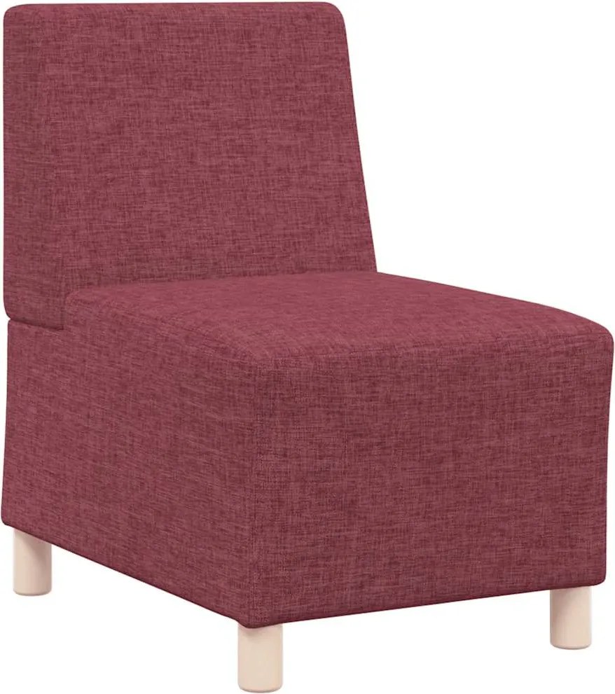 vidaXL moduláris kanapéegység karfa nélkül bordó színű, szövetből készült 55 cm
