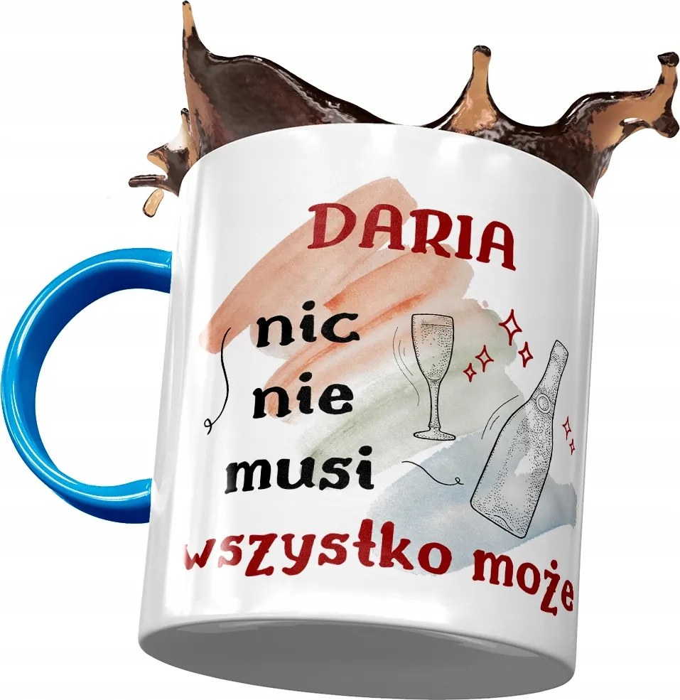 Kék Bögre Daria Barátnő Feleség Ajándék Nyomtatott Fotóval