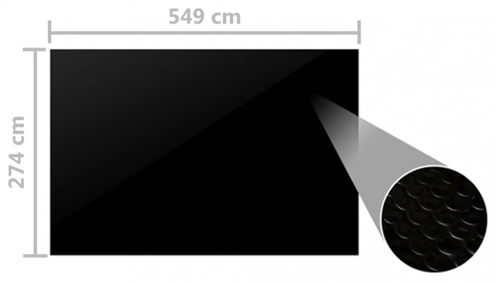 fekete polietilén medence takaró 549 x 274 cm