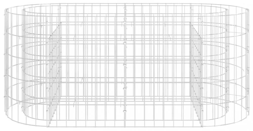 horganyzott vas gabion magaságyás 120 x 50 x 50 cm