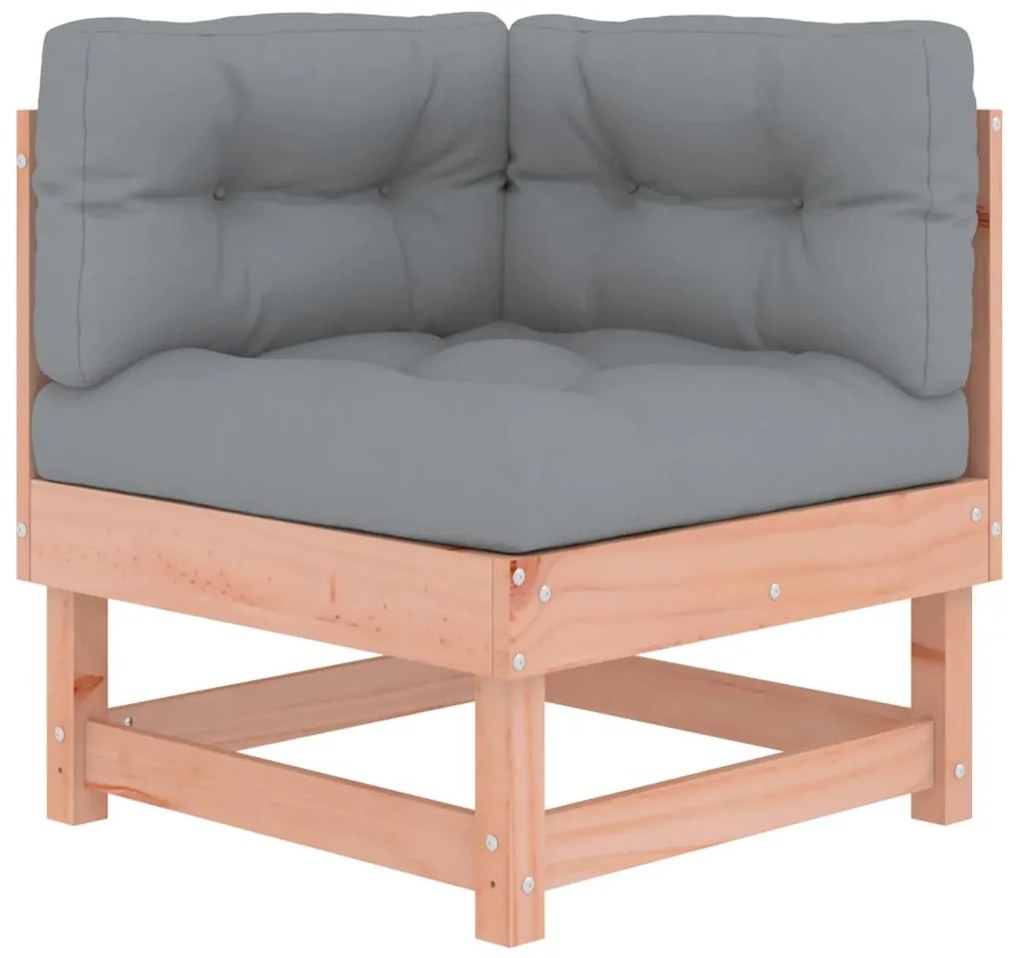 4 részes tömör duglászfenyő kerti társalgószett párnákkal