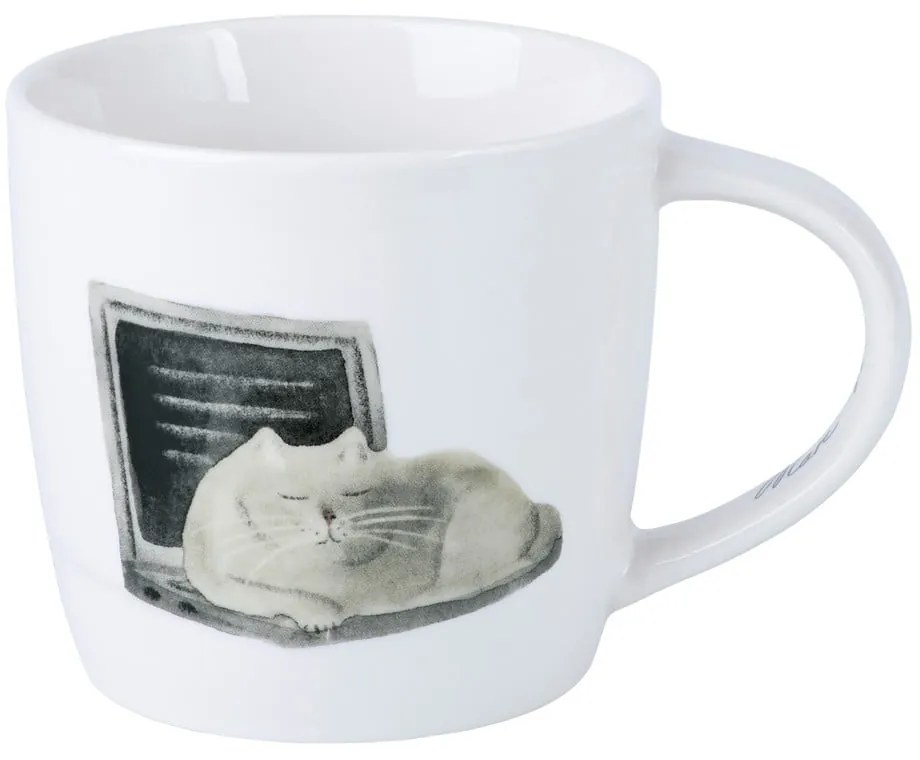 Fehér porcelán bögre 400 ml Computer Cat – Maxwell &amp; Williams