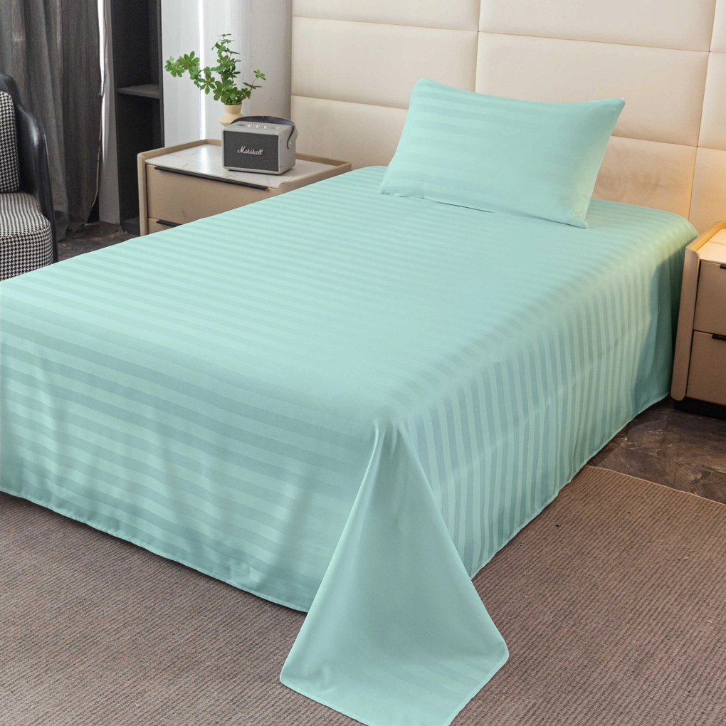 JASMINE mikroszálas szállodai ágyneműhuzat 140×240 cm és párnahuzat 50×70 cm, mentaszínű Rögzítés: Cipzár