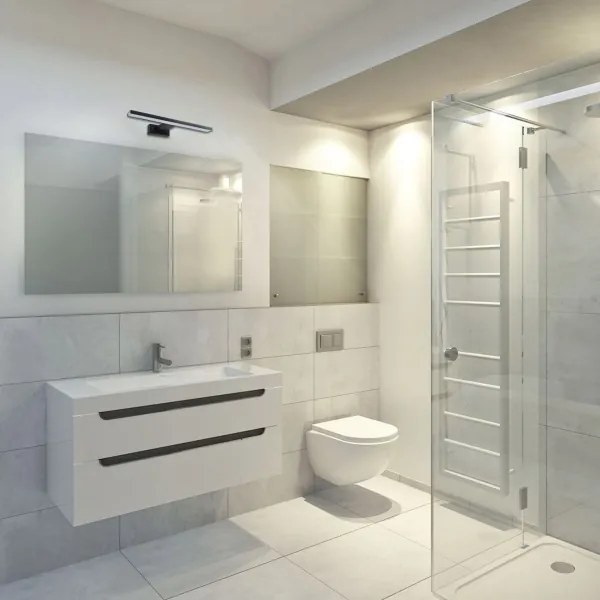 LED fürdőszobai fali lámpa SHINE LED/7W/230V 30 cm IP44 fekete