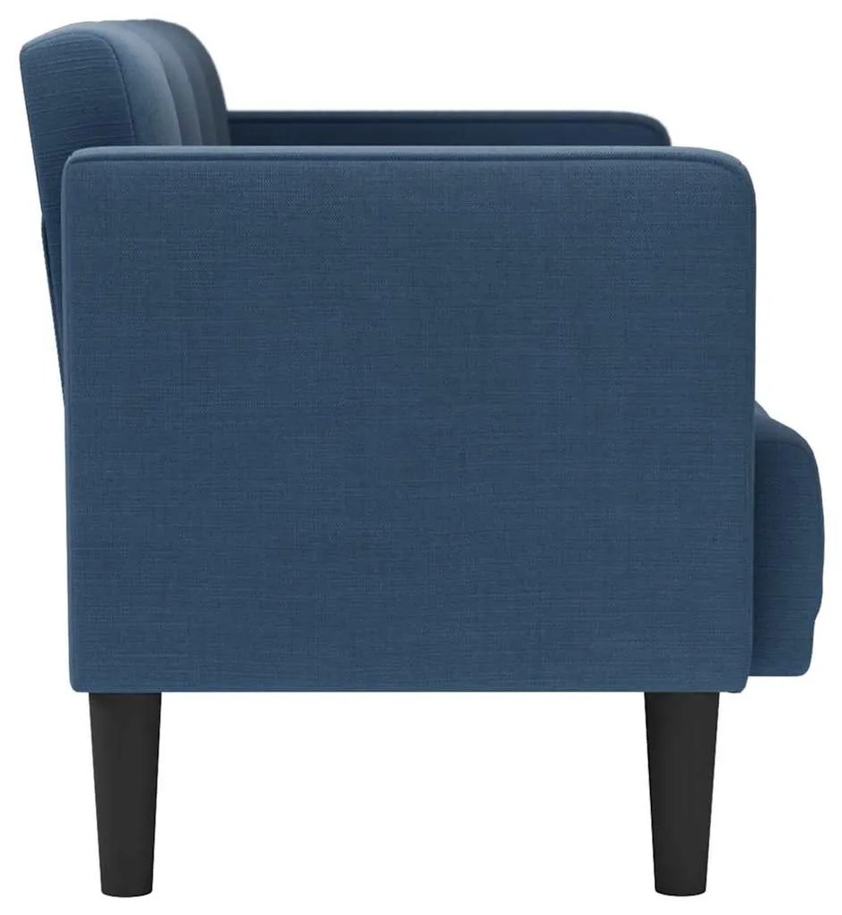 kék szövet loveseat kanapé 111 cm