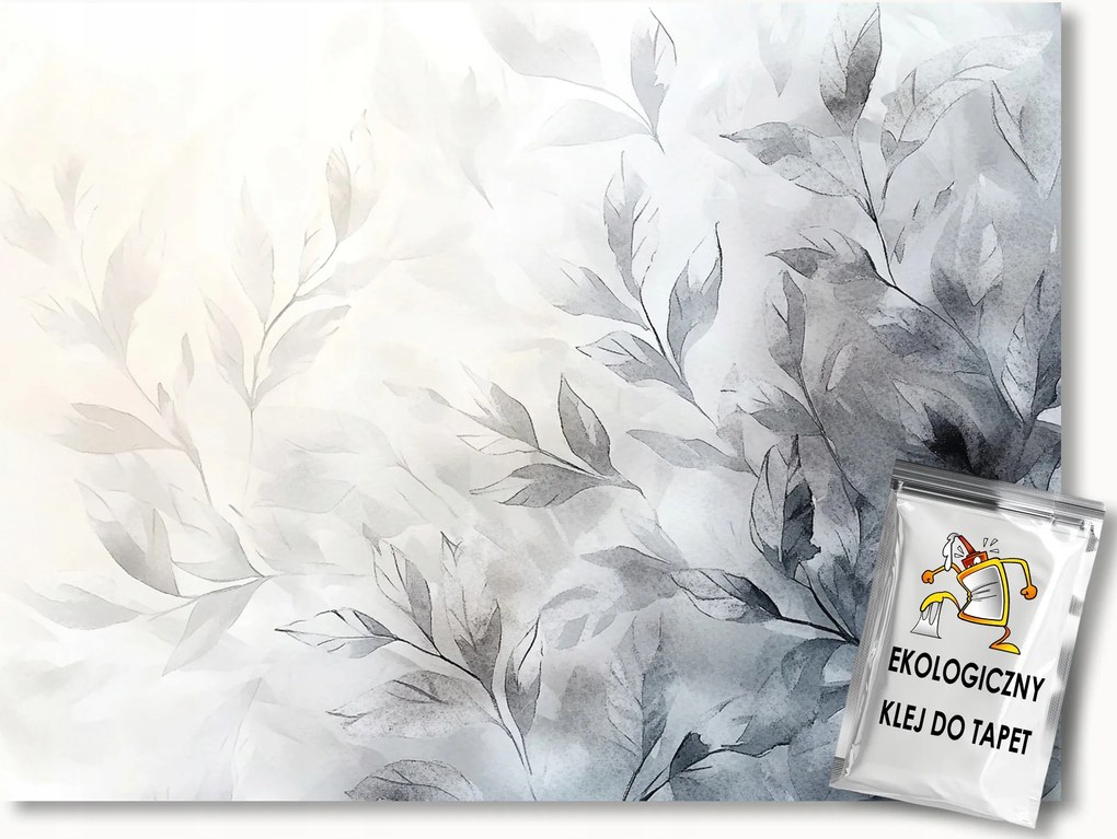 Fotótapéta Flizelina Grafika Szürke Levelek B&amp;w Minimalizmus 250x175 ragasztó