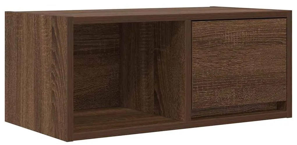 barna tölgy színű szerelt fa TV-szekrény 60x31x25,5 cm