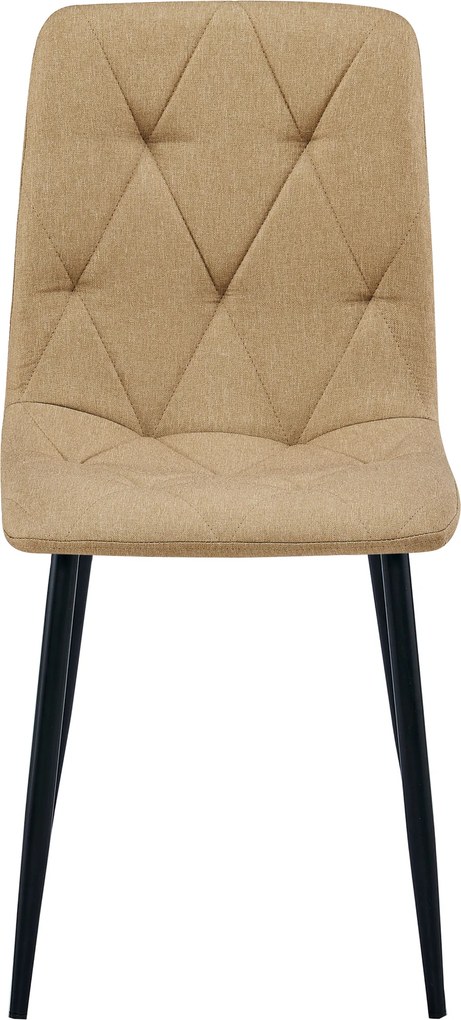 Barna étkezőszék LIBRA fekete lábakkal