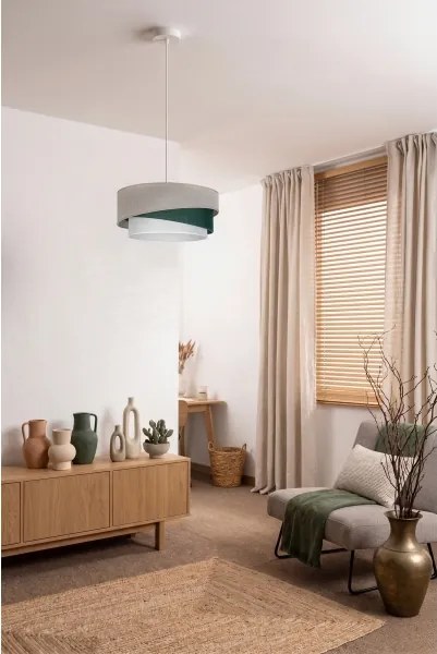 Brilagi - ARROW kábeles függőlámpa 1xE27/60W/230V Ø 45 cm bézs/zöld/fehér