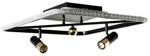 LED Dimmelhető mennyezeti lámpa LED/70W/230V 3000-6500K fekete + távirányítás