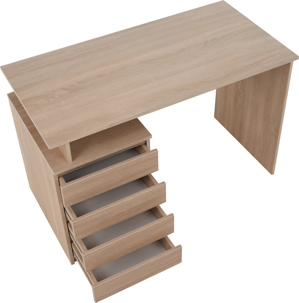 Pc asztal, szonoma tölgy, HANY NEW