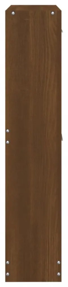 barna tölgyszínű szerelt fa cipősszekrény 59x17x81 cm