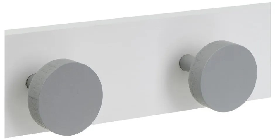 Fehér-szürke borovi fenyő fali fogas 40 cm Anillos – Casa Selección