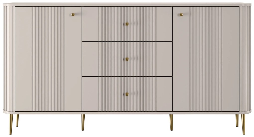 Vesper fiókos komód 160 cm - kasmír / arany lábak