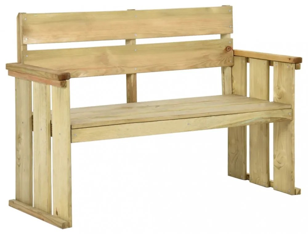 impregnált fenyőfa kerti pad 121 cm