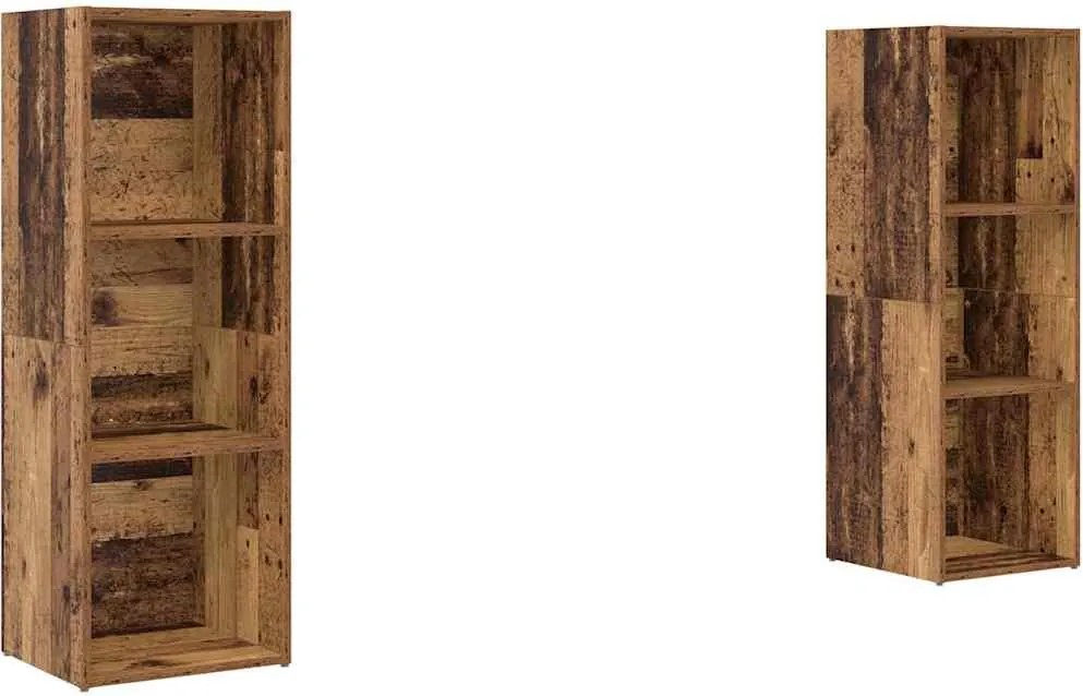 vidaXL TV szekrény garnitúra 2 pcs Öreg fa 107 x 35 x 37 cm Faanyag