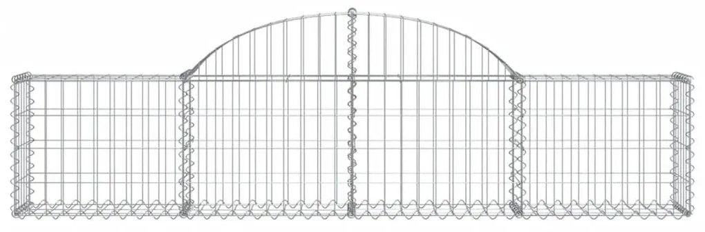 15 db íves horganyzott vas gabion kosár 200x30x40/60 cm