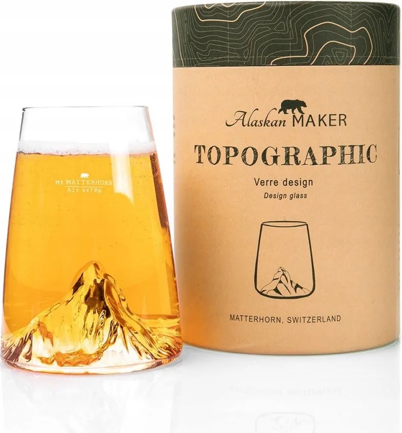Alaskan Maker Matterhorn-hegyi dizájner kristálypohár