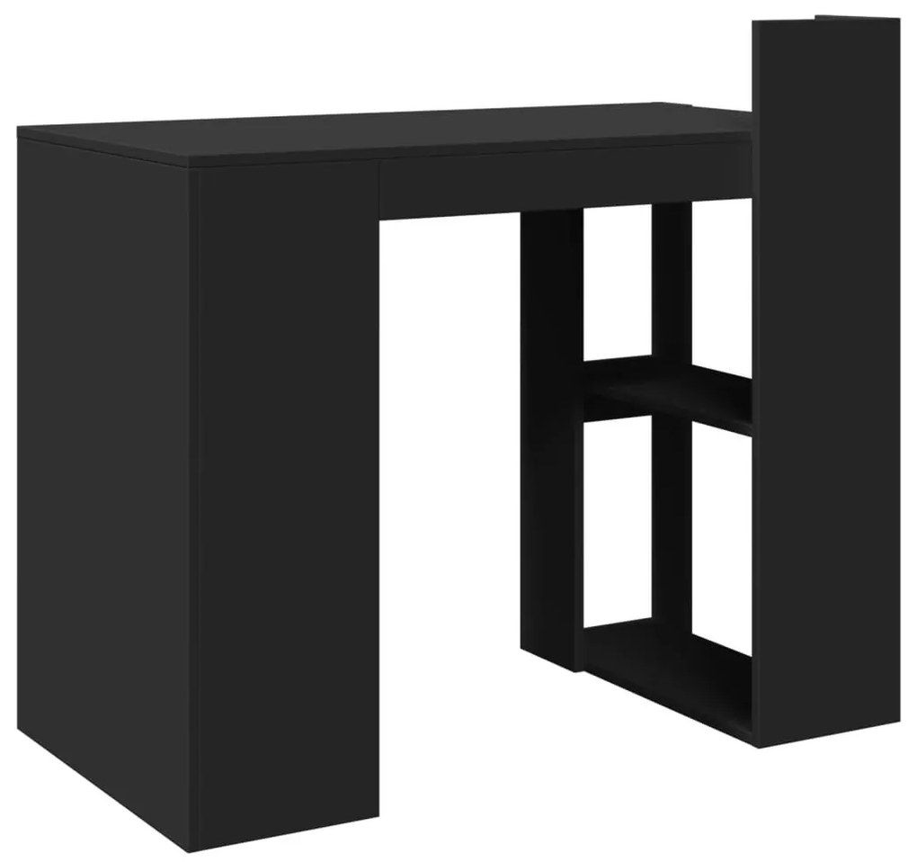 fekete szerelt fa irodai asztal 103,5 x 56,5 x 94 cm