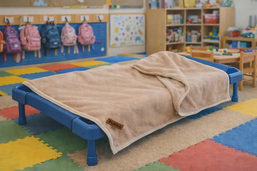 Meleg Drapp Duplarétegű Fleece Gyerektakaró