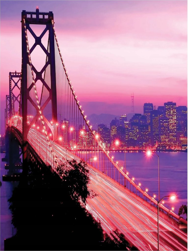 Fotótapéta híd város éjszaka fotótapéta 206 x 275