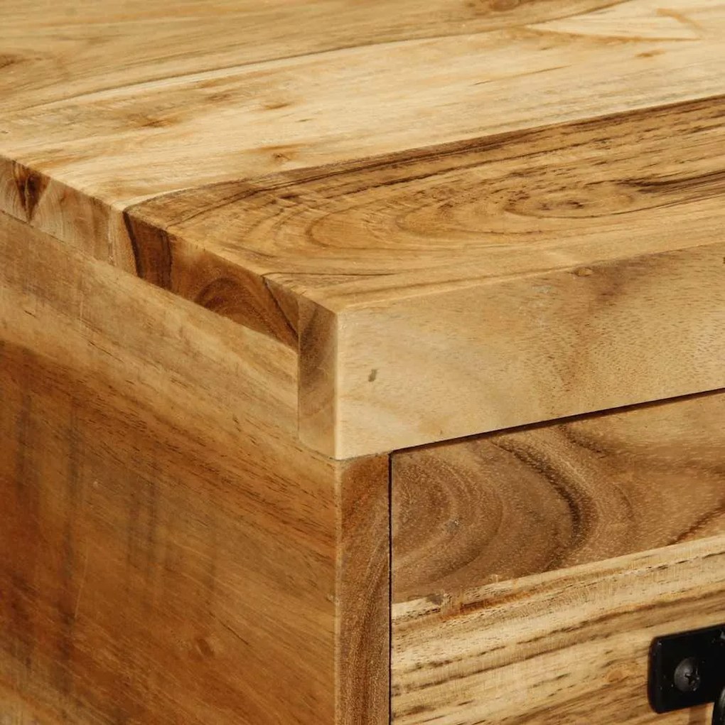 tömör akácfa falra szerelhető TV-szekrény 60x30x19 cm