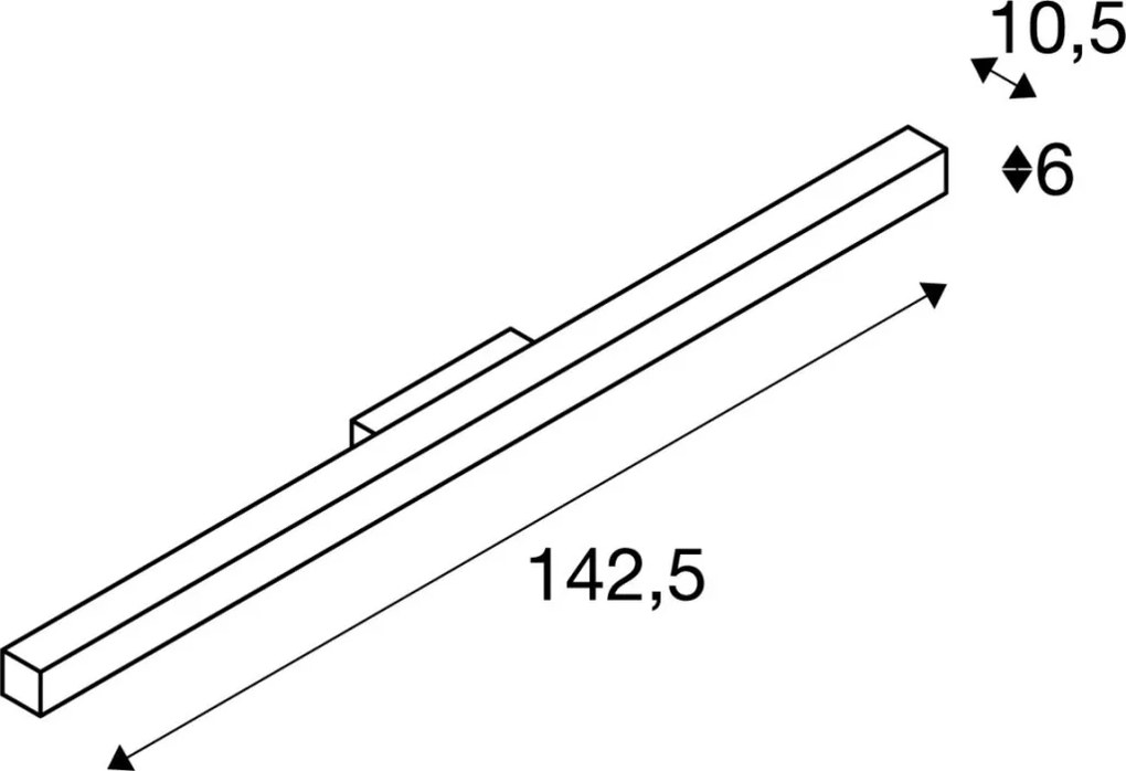 SLV Q-LINE 1000668 Fali lámpa 1x45W/LED 3000K 3800LM IP20