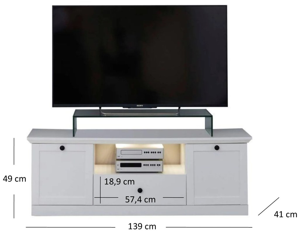 TV asztal/Szekrény Brendon (fehér). 1052784