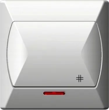 Keresztkapcsoló kapcsoló háttérvilágítással fehér LP-4AS/00 Akcent Ospel