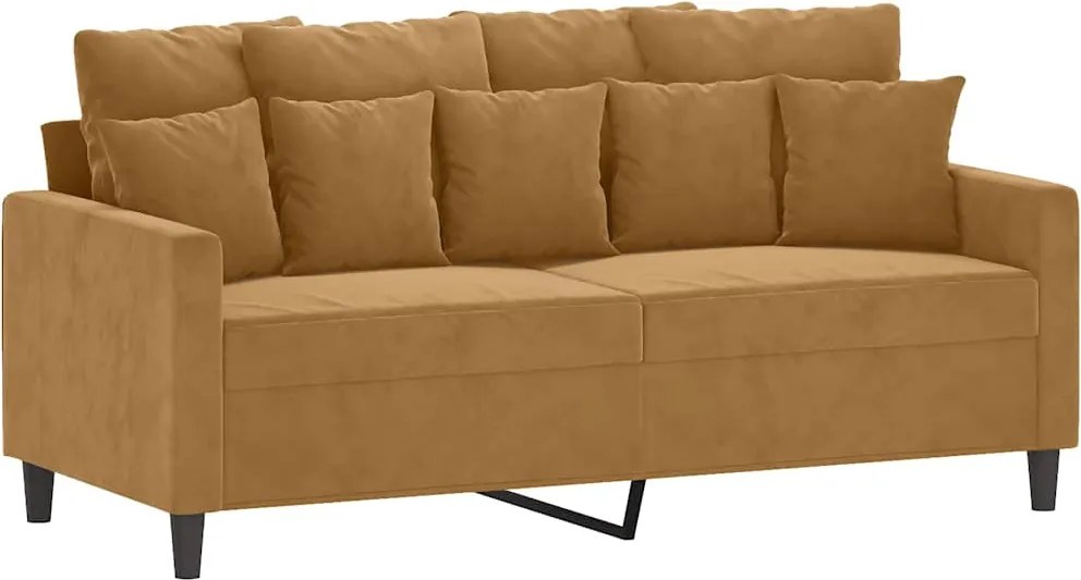 vidaXL kétszemélyes barna bársony kanapé 140 cm