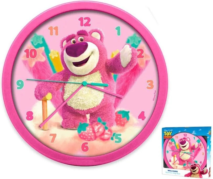 Disney Játékháború Lotso Strawberry falióra 25 cm