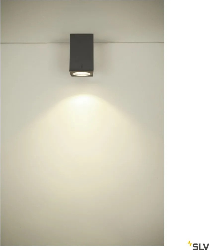 SLV 1003420 ENOLA SQUARE Modern Kültéri Mennyezeti Lámpa Antracit, Átlátszó LED IP65